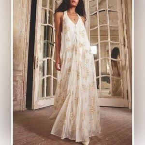 New Holding on embroidered maxi dress